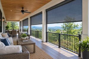 motorized retractable screens Asheville existing porch