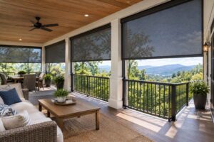 motorized retractable screens Asheville existing porch