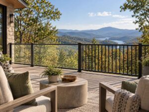 glass vs aluminum railings Asheville