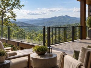 glass vs aluminum railings Asheville