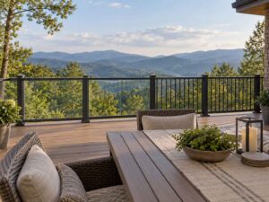glass vs aluminum railings Asheville